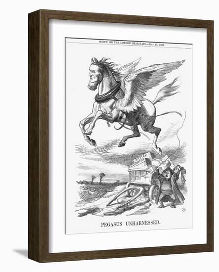 Pegasus Unharnessed, 1865-John Tenniel-Framed Giclee Print