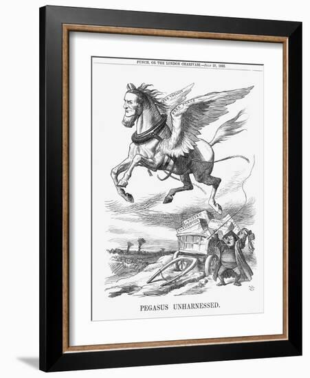 Pegasus Unharnessed, 1865-John Tenniel-Framed Giclee Print