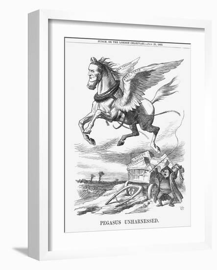 Pegasus Unharnessed, 1865-John Tenniel-Framed Giclee Print