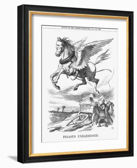 Pegasus Unharnessed, 1865-John Tenniel-Framed Giclee Print