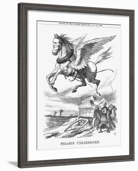 Pegasus Unharnessed, 1865-John Tenniel-Framed Giclee Print