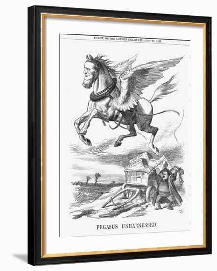 Pegasus Unharnessed, 1865-John Tenniel-Framed Giclee Print