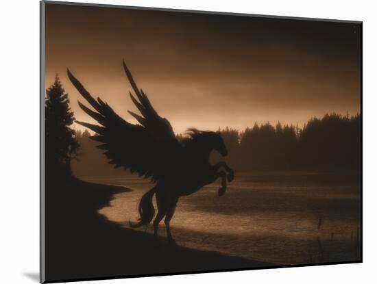 Pegasus-Julie Fain-Mounted Art Print