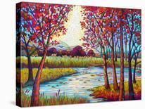 Autumn at the Pond-Peggy Davis-Stretched Canvas