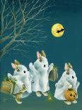 Raccoon, Chipmunks and Christmas Lights-Peggy Harris-Giclee Print