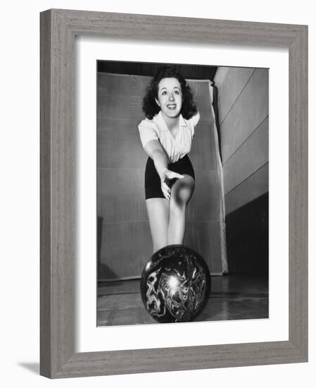 Peggy Moran, 10-Pin Bowl-null-Framed Photographic Print