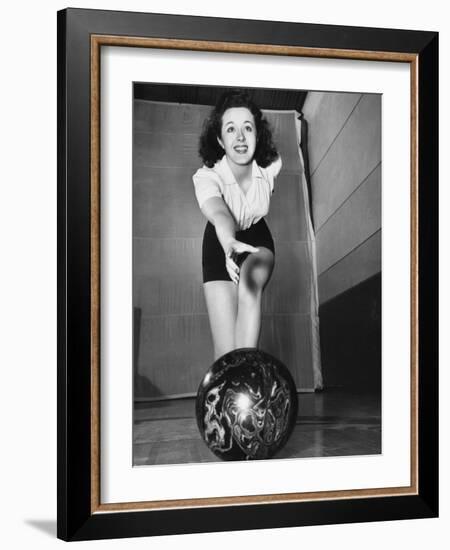 Peggy Moran, 10-Pin Bowl-null-Framed Photographic Print