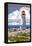 Peggy's Cove Lighthouse - Nova Scotia-Lantern Press-Framed Stretched Canvas