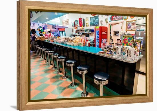 Peggy Sue's Americana Route 66 inspired diner in Yermo, California about eight miles outside of...-Joseph Sohm-Framed Premier Image Canvas