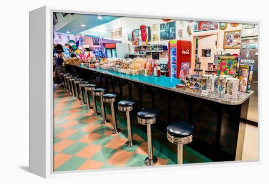 Peggy Sue's Americana Route 66 inspired diner in Yermo, California about eight miles outside of...-Joseph Sohm-Framed Premier Image Canvas