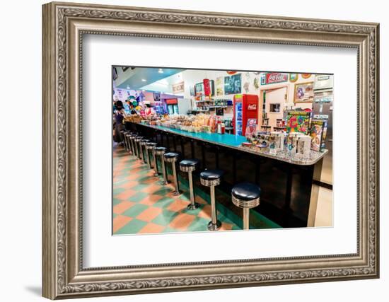 Peggy Sue's Americana Route 66 inspired diner in Yermo, California about eight miles outside of...-Joseph Sohm-Framed Photographic Print