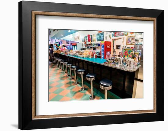 Peggy Sue's Americana Route 66 inspired diner in Yermo, California about eight miles outside of...-Joseph Sohm-Framed Photographic Print