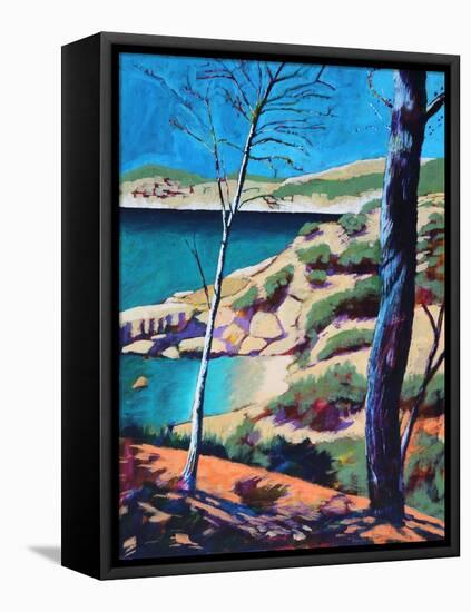 Peguera II (acrylic on board, 2021)-Paul Powis-Framed Premier Image Canvas