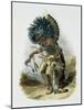 Pehriska-Ruhpa, Minatarre Warrior in the Costume of the Dog Dance-Karl Bodmer-Mounted Giclee Print