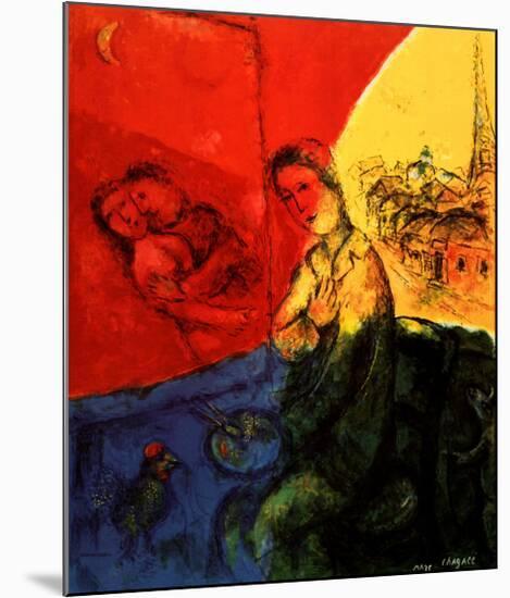 Peintre-Marc Chagall-Mounted Art Print