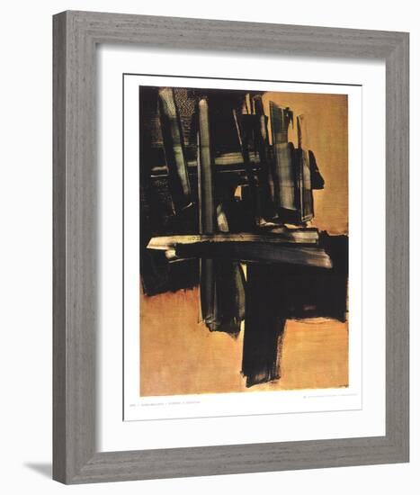 Peinture 16 Juillet (1961)-Pierre Soulages-Framed Collectable Print