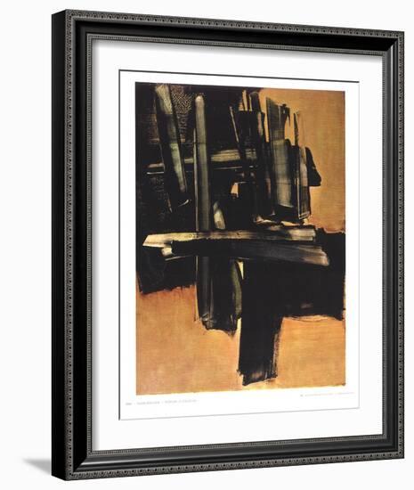 Peinture 16 Juillet (1961)-Pierre Soulages-Framed Collectable Print