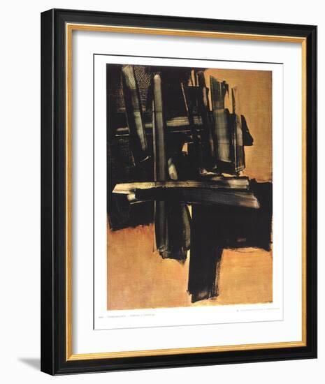 Peinture 16 Juillet (1961)-Pierre Soulages-Framed Collectable Print