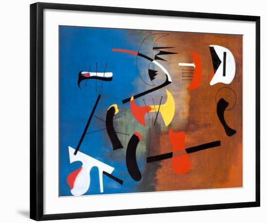 Peinture Composition-Joan Miro-Framed Art Print