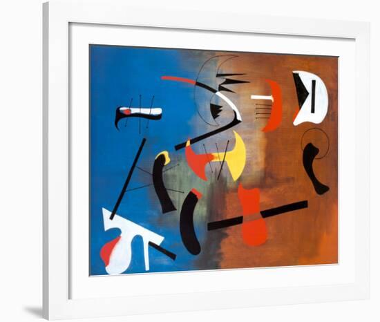 Peinture Composition-Joan Miro-Framed Art Print