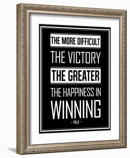 Pele Winning Quote-null-Framed Art Print