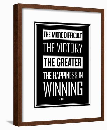 Pele Winning Quote-null-Framed Art Print