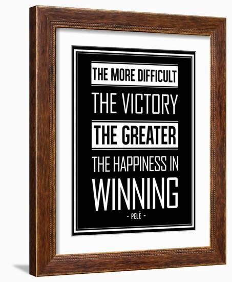 Pele Winning Quote-null-Framed Art Print