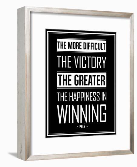 Pele Winning Quote-null-Framed Art Print