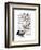 Pelican and Butterflies-Fab Funky-Framed Art Print