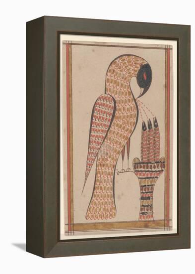 Pelican in its Piety, Fraktur Painting, C.1810-David Kulp-Framed Premier Image Canvas