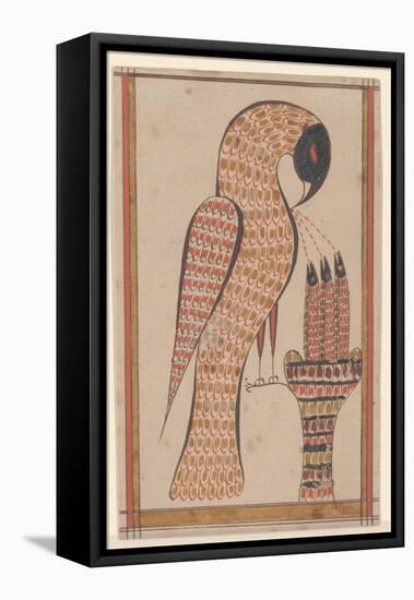 Pelican in its Piety, Fraktur Painting, C.1810-David Kulp-Framed Premier Image Canvas