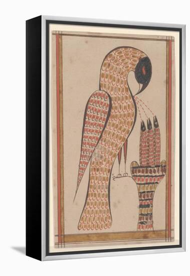 Pelican in its Piety, Fraktur Painting, C.1810-David Kulp-Framed Premier Image Canvas