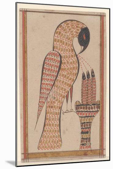 Pelican in its Piety, Fraktur Painting, C.1810-David Kulp-Mounted Giclee Print