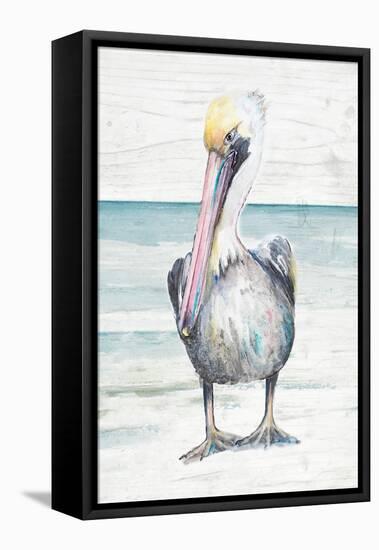 Pelican On The Shore I-Patricia Pinto-Framed Stretched Canvas