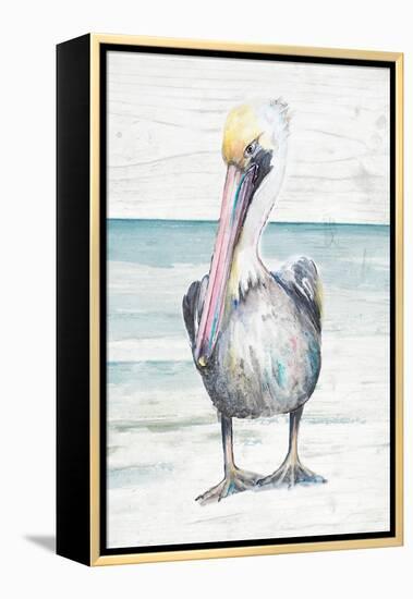 Pelican On The Shore I-Patricia Pinto-Framed Stretched Canvas