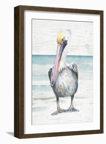 Pelican On The Shore I-Patricia Pinto-Framed Art Print