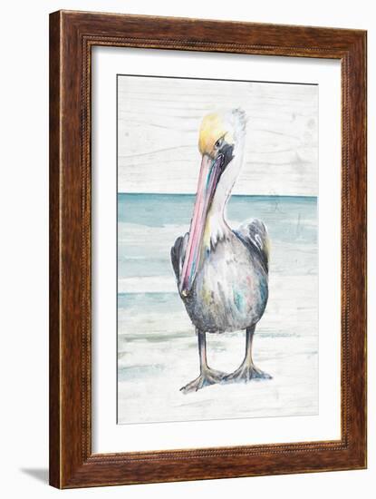 Pelican On The Shore I-Patricia Pinto-Framed Art Print