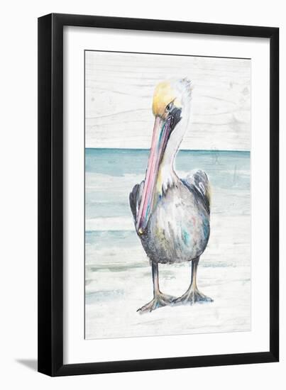 Pelican On The Shore I-Patricia Pinto-Framed Art Print
