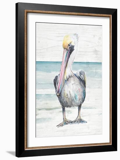 Pelican On The Shore I-Patricia Pinto-Framed Art Print