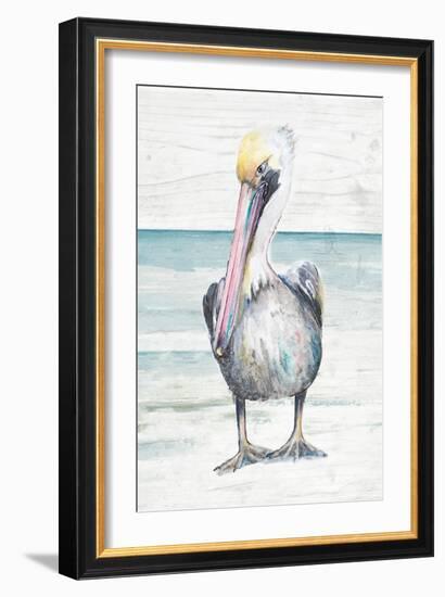 Pelican On The Shore I-Patricia Pinto-Framed Premium Giclee Print