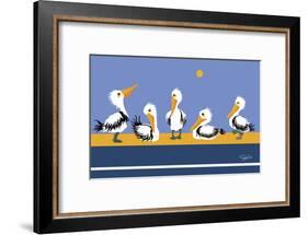 Pelican Parade-Cindy Wider-Framed Giclee Print