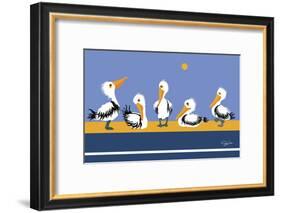 Pelican Parade-Cindy Wider-Framed Giclee Print