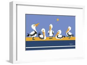 Pelican Parade-Cindy Wider-Framed Giclee Print