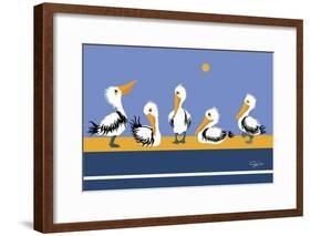 Pelican Parade-Cindy Wider-Framed Giclee Print