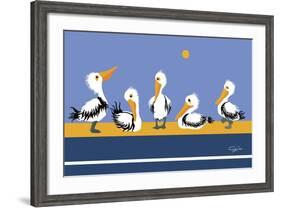 Pelican Parade-Cindy Wider-Framed Giclee Print