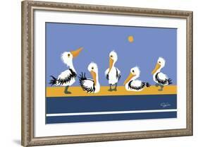 Pelican Parade-Cindy Wider-Framed Giclee Print