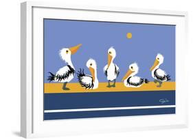 Pelican Parade-Cindy Wider-Framed Giclee Print