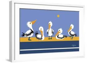 Pelican Parade-Cindy Wider-Framed Giclee Print