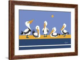 Pelican Parade-Cindy Wider-Framed Giclee Print