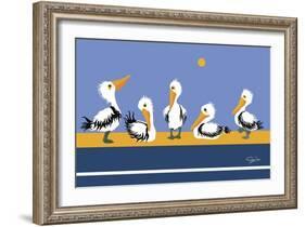 Pelican Parade-Cindy Wider-Framed Giclee Print
